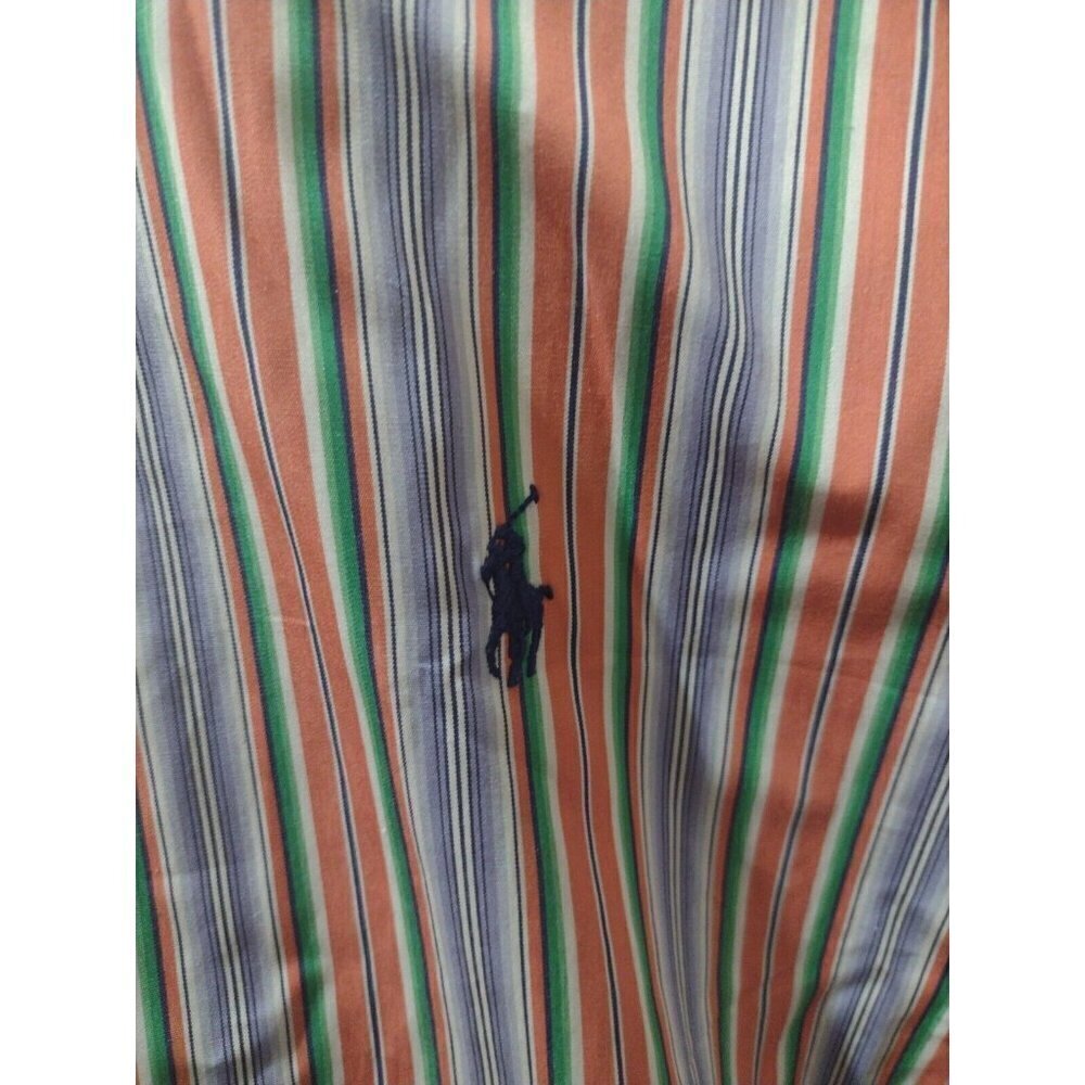 Men's Ralph Lauren Classic Fit Vertical Striped MultiColor XLT L/S Shirt X-Large - Picture 2 of 11